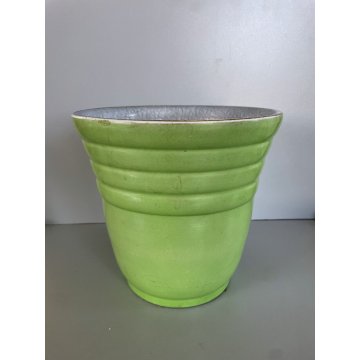 ANTICO VASO CACHE POT PORTAVASO CERAMICA DESIGN Giovanni Petucco VERDE '50