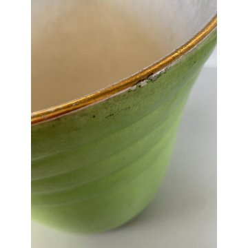 ANTICO VASO CACHE POT PORTAVASO CERAMICA DESIGN Giovanni Petucco VERDE '50