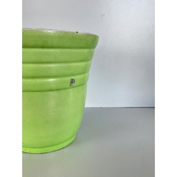 ANTICO VASO CACHE POT PORTAVASO CERAMICA DESIGN Giovanni Petucco VERDE '50