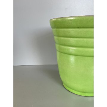 ANTICO VASO CACHE POT PORTAVASO CERAMICA DESIGN Giovanni Petucco VERDE '50