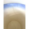 GRANDE ANTICO VASO CACHE POT PORTAVASO CERAMICA G. Petucco GIALLO AZZURRO ø 29cm