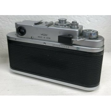 ANTICA MACCHINA FOTOGRAFICA ZORKI 4K CUSTODIA ORIGINALE VINTAGE NERO EPOCA OLD
