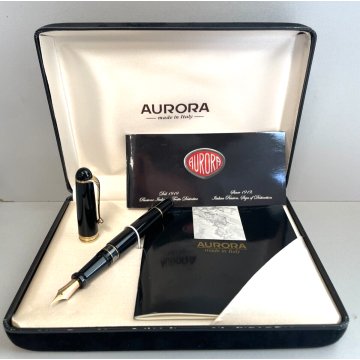 PENNA STILOGRAFICA AURORA 88 BIG BOX FOUNTAIN PEN ITALY SCATOLA BROCHURE ORO 14K