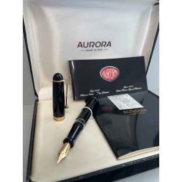 PENNA STILOGRAFICA AURORA 88 BIG BOX FOUNTAIN PEN ITALY SCATOLA BROCHURE ORO 14K