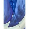 VASO MURANO VETRO SOMMERSO A. Mandruzzato BLU COBALTO SFACCETTATO VINTAGE '50