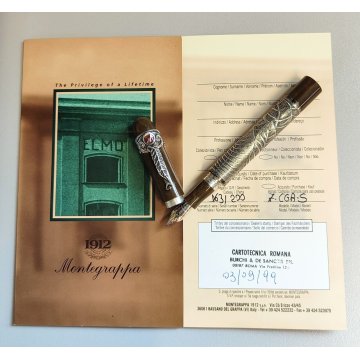 MONTEGRAPPA Cigar Lim. Edition PENNA STILOGRAFICA Argento 925 FOUNTAIN PEN box