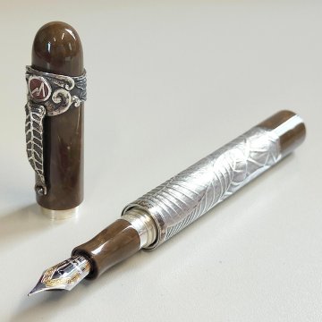 MONTEGRAPPA Cigar Lim. Edition PENNA STILOGRAFICA Argento 925 FOUNTAIN PEN box