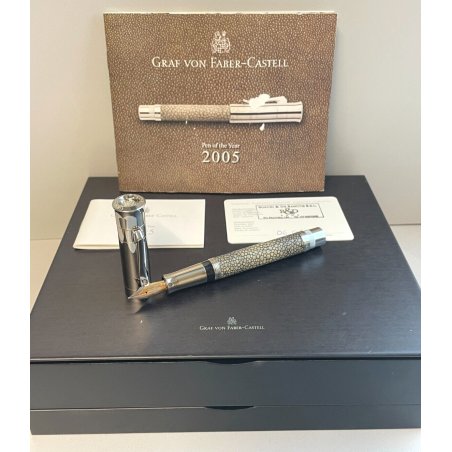 PENNA STILOGRAFICA GRAF VON FABER CASTELL 2005 FOUNTAIN PEN Galuchat oliva box