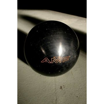  BOCCIA DA BOWLING REACTIVE BOWLING BALL AMF NINJA  33B1338 BLACK & ORANGE '90