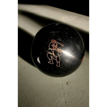  BOCCIA DA BOWLING REACTIVE BOWLING BALL AMF NINJA  33B1338 BLACK & ORANGE '90
