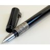 WATERMAN Serenite PENNA STILOGRAFICA Vintage Fountain Pen NERO ARGENTO plume BOX