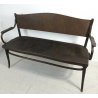 PANCA PANCHINA SEDIA LEGNO CURVO DIVANETTO THONET 3 POSTI DECORAZIONI EPOCA 1900