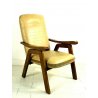 ANTICA POLTRONA RECLINABILE ARMCHAIR FAUTEUIL LEGNO ECOPELLE 1960/70 OLD 