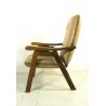 ANTICA POLTRONA RECLINABILE ARMCHAIR FAUTEUIL LEGNO ECOPELLE 1960/70 OLD 