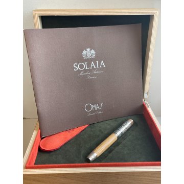 PENNA STILOGRAFICA OMAS SOLAIA LEGNO BOX ARGENTO FOUNTAIN PEN EDIZIONE LIMITATA