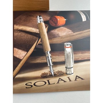 PENNA STILOGRAFICA OMAS SOLAIA LEGNO BOX ARGENTO FOUNTAIN PEN EDIZIONE LIMITATA