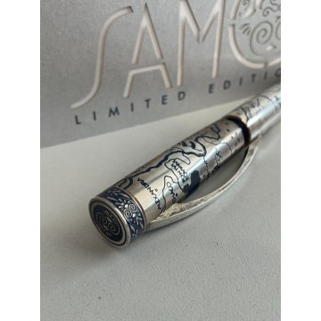 PENNA STILOGRAFICA OMAS SAMO ARGENTO FOUNTAIN PEN EDIZIONE LIMITATA BROCHURE