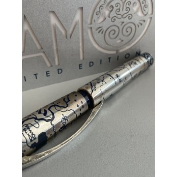 PENNA STILOGRAFICA OMAS SAMO ARGENTO FOUNTAIN PEN EDIZIONE LIMITATA BROCHURE