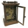 ANTICO OROLOGIO TAVOLO OFFICIER EPOCA 800 OLD CLOCK FUNZIONANTE CHIAVE VETRO 
