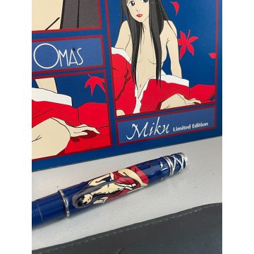 PENNA STILOGRAFICA OMAS MIKU ARGENTO FOUNTAIN PEN EDIZIONE LIMITATA BROCHURE