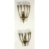 APPLIQUE OTTONE DORATO GIO PONTI DESIGN ANNI 50 LAMPADE PARETE MADE IN ITALY OLD