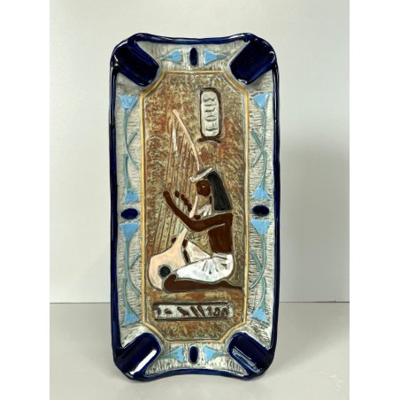 VINTAGE DECANTER BOTTIGLIA Bischoff Brandy F.LLI Marchi Brescia REVIVAL CERAMIC