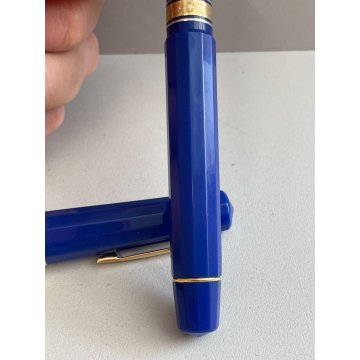 PENNA STILOGRAFICA OMAS EUROPA FOUNTAIN PEN PENNINO ORO 18K lim. edition blu