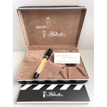 PENNA STILOGRAFICA DELTA FEDERICO FELLINI EDIZIONE LIMITATA ARGENTO 925 ORO 18K