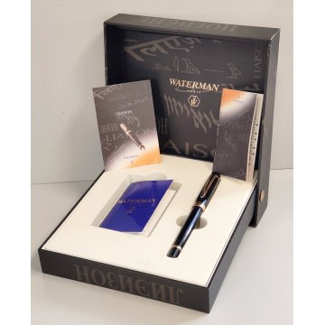 WATERMAN Liaison NERO ORO nib 18k PENNA STILOGRAFICA Vintage Fountain Pen BOX