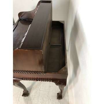 ANTICA SCRIVANIA LUIGI FILIPPO CONSOLLE NOCE MASSELLO CASSETTI SEGRETI EPOCA 900