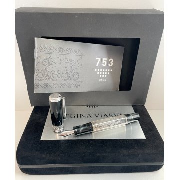 PENNA STILOGRAFICA DELTA REGINA VIARUM EDIZIONE LIMITATA ARGENTO 925 ORO 18K