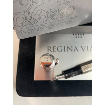 PENNA STILOGRAFICA DELTA REGINA VIARUM EDIZIONE LIMITATA ARGENTO 925 ORO 18K