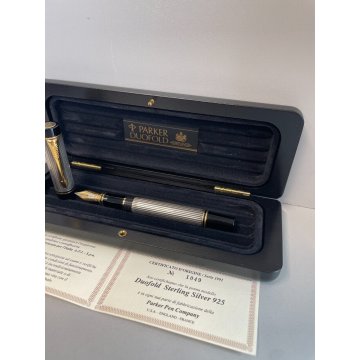 PENNA STILOGRAFICA PARKER DUOFOLD GODRON ARGENTO 925 SILVER BOX SERIE 1991