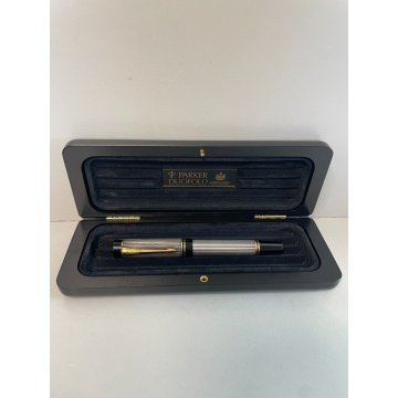 PENNA STILOGRAFICA PARKER DUOFOLD GODRON ARGENTO 925 SILVER BOX SERIE 1991