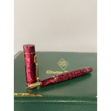 PENNA STILOGRAFICA CONWAY STEWART CHURCHILL BURGUNDY LIMITED EDITION ENGLAND