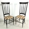 COPPIA SEDIE CHIAVARINE GIO PONTI ANNI 50 VINTAGE CHIAVARI BRASS CHAIR DESIGN