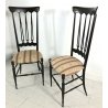 COPPIA SEDIE CHIAVARINE GIO PONTI ANNI 50 VINTAGE CHIAVARI BRASS CHAIR DESIGN