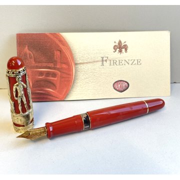 PENNA STILOGRAFICA AURORA 88 FIRENZE ARGENTO 925 VERMEIL FOUNTAIN PEN BROCHURE