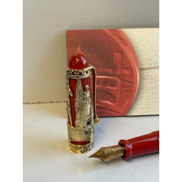 PENNA STILOGRAFICA AURORA 88 FIRENZE ARGENTO 925 VERMEIL FOUNTAIN PEN BROCHURE