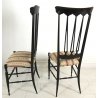 COPPIA SEDIE CHIAVARINE GIO PONTI ANNI 50 VINTAGE CHIAVARI BRASS CHAIR DESIGN