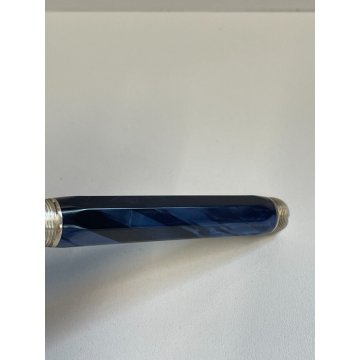 PENNA STILOGRAFICA MONTEGRAPPA HEXAGONAL SFACCETTATA FOUNTAIN PEN ITALY BLU