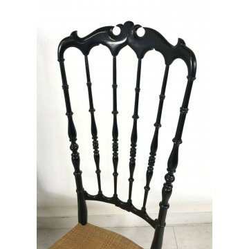 COPPIA SEDIE CHIAVARINE GAETANO DESCALZI VINTAGE CHIAVARI LEGNO CHAIR DESIGN