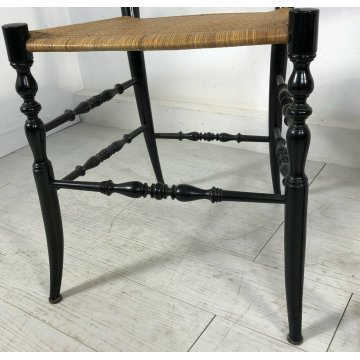COPPIA SEDIE CHIAVARINE GAETANO DESCALZI VINTAGE CHIAVARI LEGNO CHAIR DESIGN