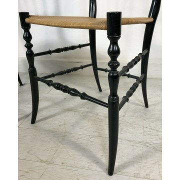 COPPIA SEDIE CHIAVARINE GAETANO DESCALZI VINTAGE CHIAVARI LEGNO CHAIR DESIGN