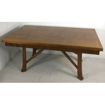 ANTICO GRANDE TAVOLO PRANZO ALLUNGABILE PAOLO BUFFA VINTAGE ROVERE TABLE 1960 