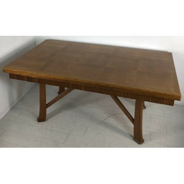 ANTICO GRANDE TAVOLO PRANZO ALLUNGABILE PAOLO BUFFA VINTAGE ROVERE TABLE 1960 