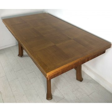 ANTICO GRANDE TAVOLO PRANZO ALLUNGABILE PAOLO BUFFA VINTAGE ROVERE TABLE 1960 