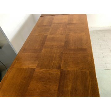 ANTICO GRANDE TAVOLO PRANZO ALLUNGABILE PAOLO BUFFA VINTAGE ROVERE TABLE 1960 