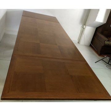 ANTICO GRANDE TAVOLO PRANZO ALLUNGABILE PAOLO BUFFA VINTAGE ROVERE TABLE 1960 