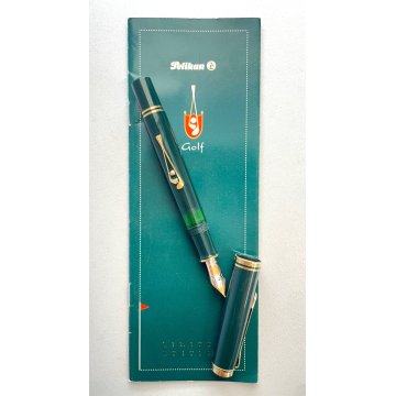 PENNA STILOGRAFICA PELIKAN GOLF EDIZIONE LIMITATA M800 FOUNTAIN PEN VERDE ORO